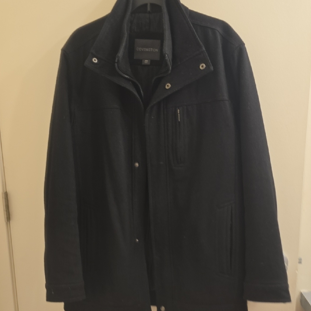 Covington Men's Black Peacoat